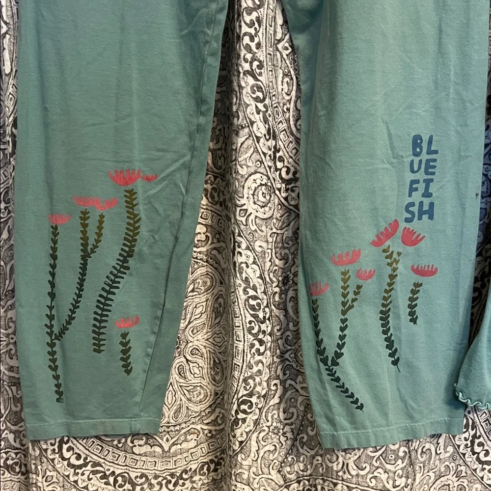 Blue Fish seafoam green/teal Floral Tunic & Pants Set - Green, Pink, White - Picture 8 of 14